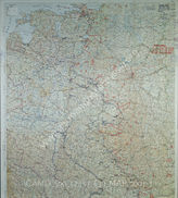 Akte 632: Unterlagen der Operationsabteilung IIIb des Generalstabs des Heeres im OKH: Karte „Lage Ost“ – Karte zur Lage der Truppen der Wehrmacht an der deutsch-sowjetischen Front, einschließlich der Lage der Verbände der Roten Armee, Stand 16.3.1943