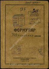 Akte 348: Unterlagen der Aufklärungsverwaltung des Generalstabes der Roten Armee: Erfassungsbögen mit Aufklärungsinformationen zur 709. Infanteriedivision