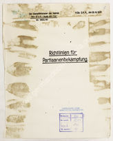 Akte 171.  Richtlinien des OKH für die Partisanenbekämpfung (Fotokopien). 
