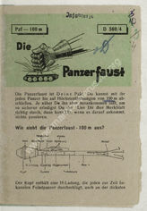 Akte 194.  Merkblätter: Benutzung der Panzerfaust. 
