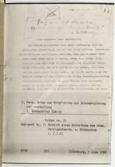 Akte 248.  Brief  J. von Ribbentrop an Hitlers Nachfolger Großadmiral K. Dönitz über die politisc...