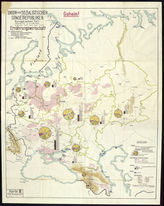 Akte 79.  Übersichtskarte des europäischen Teiles der UdSSR mit der Bezeichnung der Gebiete der l...