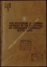 Akte 192.  Listen der von Deutschland zu liefernden Bewaffnungen und Materialien, die zur Ausstat...
