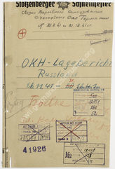 Akte 296.  OKH-Abteilung Fremde Heere Ost, Referat II: Lageberichte zu den Kämpfen an der deutsch...