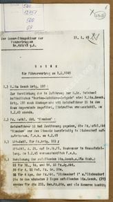 Akte 500.  OKH, Generalinspekteur der Panzertruppen: Notizen des Generalinspekteurs der Panzertru...
