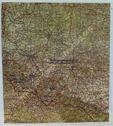 Дело 682.  Карта маневров вермахта в районе города Гильдесгейм: развертывание в целях обороны 2 а...