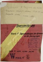 Akte 61.  Anlagen zum KTB der Heeresgruppe B – Führungsabteilung – Akte XIV: Tagesmeldungen, Band...