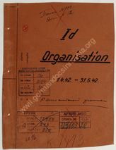 Akte 387.  Unterlagen des Id der Heeresgruppe Mitte: Organisation (1.4.-31.5.1942). 
