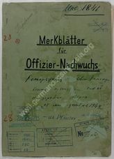 Akte 660.  OKH, Heerespersonalmat, P 4(III): Merkblätter für den Offizier-Nachwuchs. 
