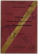 Akte 383.  OKH-Richtlinien für die Räumung feindbedrohten Reichsgebietes (Rückführung der Wehrerg...