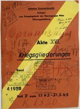 Akte 675. Anlagen zum KTB der Heeresgruppe Mitte – Führungsabteilung – Akte XIV: Kriegsgliederungen, Heft 7 vom 1.1.-31.3.1943 