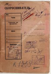 Akte 195. Analytischer Bericht der GRU: Die Organisation der rückwärtigen Dienste, entsprechend den Heeresvorschriften der Wehrmacht