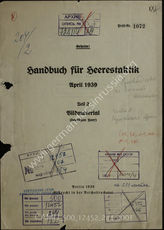 Akte 244. Handbuch für Heerestaktik des Lehrstabes beim Reichsministerium für Luftfahrt. Teil 2. Bildmaterial (deutsches Heer). 
