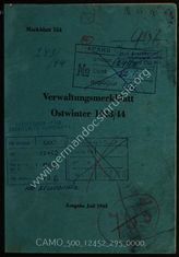Akte 295. Verwaltungsmerkblatt Ostwinter 1943-1944 (hrsg. vom Luftwaffenverwaltungsamt beim Oberbefehlshaber der Luftwaffe). 