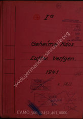 Akte 467. Anordnungen des Luftgaustabes z.b.V. 300, der Führungsgruppe des Luftgaukommandos Belgien-Nordfrankreich zur Organisation der Verlade- und Ausladearbeiten und der Vorbereitung des Unternnehmens "Seelowe". 