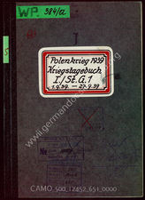 Дело 651. Журнал боевых действий группы I 1-й эскадры пикирующих бомбардировщиков за период 1 - 30 сентября 1939 г. 
