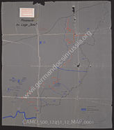 Akte 12.  Kartenpause zur Lage der "Roten" und "Blauen" im Verlauf einer Truppenübung. 
