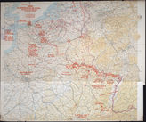 Akte 781. Unterlagen der OKH-Abteilung Fremde Heere West: Karte mit Anhalt zur Kräftegliederung des Gegners während des Westfeldzuges – Stand 18.5.1940. 