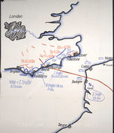 Дело 793.  Документы оперативного отдела группы армий «А»: карта исходного положения для проведения операции «Морской лев» (оккупация Великобритании) – по состоянию на 25.09.1940 г.