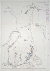 Akte 805. Unterlagen der OKH-Abteilung Fremde Heere Ost: Karte von Haupt- und Riegelstellungen in Finnland – Stand 1940, M 1:1.500.000. 