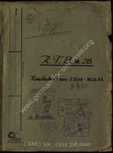 Akte 358. Unterlagen des Generalkommandos des XXIII. Armeekorps: KTB Nr. 28, 1.11.-30.11.1944 – Zweitschrift