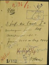 Akte 445. Unterlagen der Ia-Abteilung des Generalkommandos des XXVIII. Armeekorps: Anlagen zum KTB der Führungsabteilung des Korps vom Dezember 1944-Januar 1945