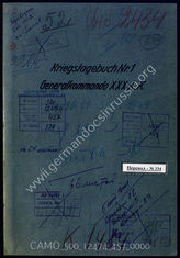Akte 457. Unterlagen der Ia-Abteilung des Generalkommandos z.b.V. XXX. Armeekorps: KTB Nr. 1 des z.b.V. XXX. Armeekorps vom 1.11.-31.12.1944