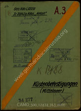 Дело 763. Документы разведывательного отдела командования 83-го армейского корпуса: документы по операции «Антон».