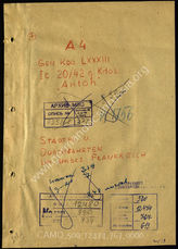 Akte 767. Unterlagen der Ic-Abteilung des Generalkommandos des LXXXIII. Armeekorps: Material zum Unternehmen „Anton“ 