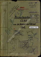 Akte 782. Unterlagen der Ia-Abteilung des Generalkommandos des CI. Armeekorps: KTB Nr. 1 vom 30.1.-28.2.1945
