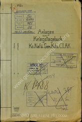 Akte 783. Unterlagen des Nachrichtenführers des Generalkommandos des CI. Armeekorps: Anlagen zum KTB vom 30.1.-6.4.1945