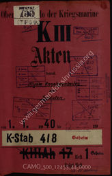 Akte 44. Verschiedene Dokumente über die Dienstlaufbahn des Personalbestandes der Kriegsmarine für die Jahre 1939 – 1944.