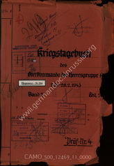 Akte 11. Unterlagen der Ia-Abteilung der Heeresgruppe A: KTB des Oberkommandos der Heeresgruppe A, Band 2, Teil 2, 1.2.-28.2.1943.