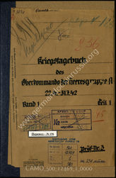 Akte 1. Unterlagen der Ia-Abteilung der Heeresgruppe A: KTB des Oberkommandos der Heeresgruppe A, Band 1, Teil 1, 22.4.-31.7.1942.