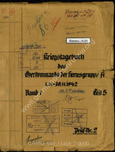 Akte 7. Unterlagen der Ia-Abteilung der Heeresgruppe A: KTB des Oberkommandos der Heeresgruppe A, Band 1, Teil 5, 1.11.-30.11.1942.