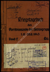 Akte 24. Unterlagen der Ia-Abteilung der Heeresgruppe A: KTB des Oberkommandos der Heeresgruppe A, Band 2, Teil 9a, 1.9.-20.9.1943.