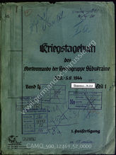 Akte 52.  Unterlagen der Ia-Abteilung der Heeresgruppe Südukraine: KTB des Oberkommandos der Heeresgruppe Südukraine, Band 4, Teil 1, 20.8.-5.9.1944 – 1. Ausfertigung.