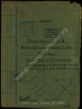 Akte 58. Unterlagen der Bahnhofskommandantur I/335: Tätigkeitsbericht Nr. 2 der Bahnhofskommandantur I/335 für die Zeit vom 1.7.-31.12.1944.
