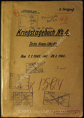 Akte 15. Unterlagen der Technischen Kompanie (Hochbau) 87 (untersteht Oberquartiermeister AOK 17): KTB Nr. 4, 1.1.-28.2.1945, einschließlich Kriegsrangliste der Kompanie – 2. Ausfertigung