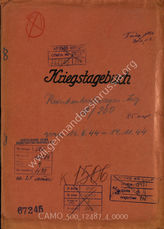 Akte 4. Unterlagen des Krankenkraftwagenzugs 1/200 (21. Panzerdivision): KTB Nr. 1, 6.6.-14.11.1944