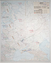 Akte 28. Luftlage Ost am 7-8.04.1943: eigene und feindliche Einsätze. Karte. 