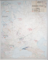 Akte 29. Luftlage Ost am 8-9.04.1943: eigene und feindliche Einsätze. Karte. 