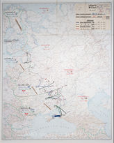 Akte 35. Luftlage Ost am 15-16.04.1943: eigene und feindliche Einsätze. Karte. 