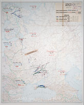 Akte 37. Luftlage Ost am 19-20.04.1943: eigene und feindliche Einsätze. Karte. 