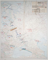 Akte 39. Luftlage Ost am 22-23.04.1943: eigene und feindliche Einsätze. Karte. 
