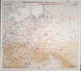 Akte 73. Bodenorganisation Polen (Fliegertruppe). Stand am 25.08.1939 im Vergleich  mit dem 21.08.1939. Maßstab 1:1000000. 