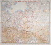 Akte 74. Bodenorganisation Polen am 26.08.1939. Lagekarte 4. Maßstab 1:1000000. 
