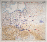 Akte 83. Lagekarte 2+3 des Gesamteinsatzes der deutschen Luftwaffe an der deutsch-polnischen Front, Stand am 01.09.1939. 24 Uhr. Maßstab 1:1000000. 