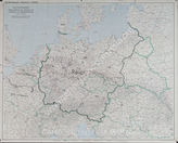 Akte 258. Übersichtskarte der Grenzen der Luftflotten- und Luftgaukommandos. Stand 01.04.1944. Maßstab 1:1500000. 