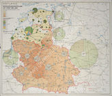 Дело 897. Документы 2-го отдела рейхскомиссара для «Остланд»: карта распределения населения по городам и деревням рейхскомиссариата «Остланд» - по состоянию на 1941 г., М 1: 1 500 000...